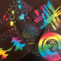 5 scratch paper creations