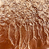 Beautiful copper tooled forest